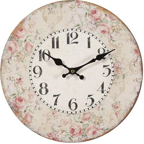 4050223846530 - Wanduhr Rosen 28cm Wanduhren Gr B H T 28 cm x 28 cm x 35 cm rosa Wanduhren