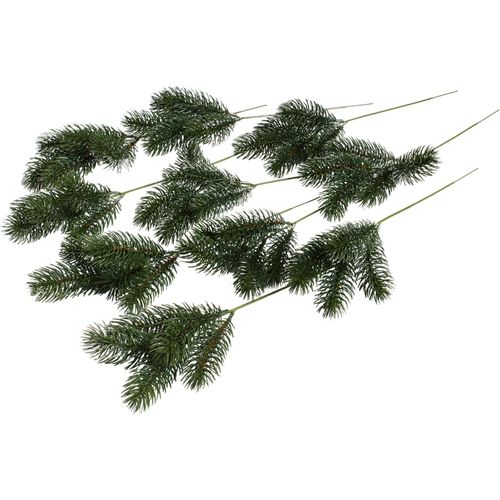 8505493233017 - Kunstzweig BOTANIC-HAUS Tannenpick Nisse Kunstpflanzen Gr Ø H 13 cm x 35 cm 10 St grün Weitere Weihnachtsdeko
