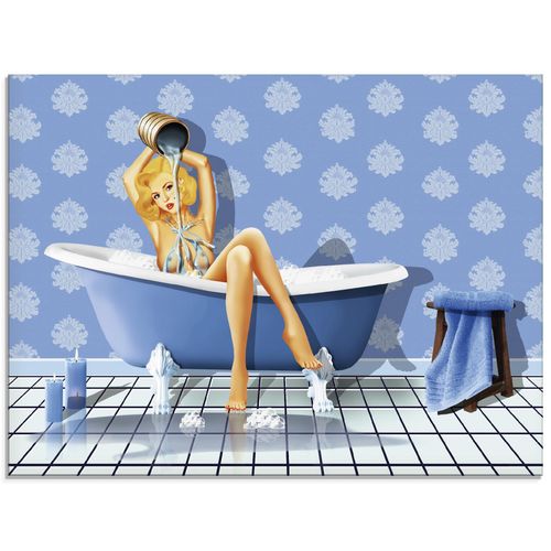 4059745840576 - Glasbild ARTLAND Das sexy blaue Badezimmer Bilder Gr B H 60 cm x 45 cm Glasbild Frau Querformat 1 St blau Bild Glasbild Glasbilder Bilder in verschiedenen Größen 4059745840576 - Glasbild ARTLAND Das sexy blaue Badezimmer Bilder Gr B H 60 cm x 45 cm Glasbild Frau Querformat 1 St blau Bild Glasbild Glasbilder Bilder in verschiedenen Größen