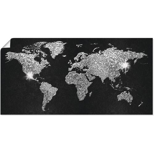 4062144595572 - Wandbild ARTLAND Weltkarte Glitzer Bilder Gr B H 100 cm x 50 cm Poster Land- & Weltkarten Querformat 1 St schwarz Kunstdrucke als Alubild Leinwandbild Wandaufkleber oder Poster in versch Größen 4062144595572 - Wandbild ARTLAND Weltkarte Glitzer Bilder Gr B H 100 cm x 50 cm Poster Land- & Weltkarten Querformat 1 St schwarz Kunstdrucke als Alubild Leinwandbild Wandaufkleber oder Poster in versch Größen