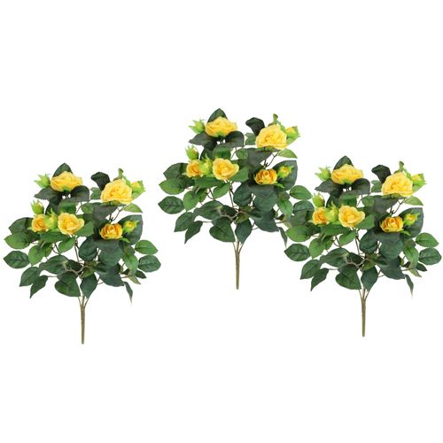 4019844816254 - Kunstblume IGEA Künstlicher Rosenbusch gelb B17cm H34cm L17cm Polyester Kunstpflanzen Kunstrose Blume Strauß Bouquet Rosen Rosenbouquet Wildrose 4019844816254 - Kunstblume IGEA Künstlicher Rosenbusch gelb B17cm H34cm L17cm Polyester Kunstpflanzen Kunstrose Blume Strauß Bouquet Rosen Rosenbouquet Wildrose