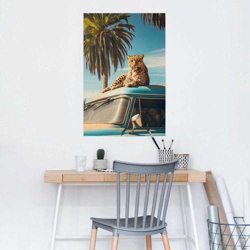 8714597653779 - Poster REINDERS Oldtimer Safari blau (farbe bild(er) blau) B61cm H915cm T01cm Holzwerkstoff Bilder
