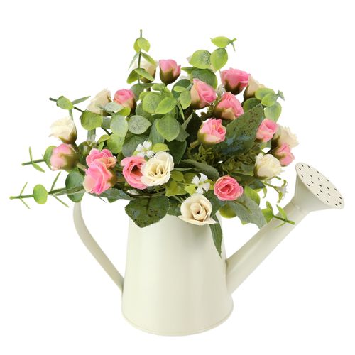 4019844733414 - Kunstblume IGEA Wildrosen-Busch in Gießkanne rosa (weiß rosa) B20cm H20cm L14cm Polyester Kunstpflanzen Rose künstlich Kunstrose Blume Hochzeitsdeko Tischdeko Blumendeko Deko 4019844733414 - Kunstblume IGEA Wildrosen-Busch in Gießkanne rosa (weiß rosa) B20cm H20cm L14cm Polyester Kunstpflanzen Rose künstlich Kunstrose Blume Hochzeitsdeko Tischdeko Blumendeko Deko