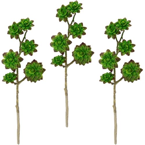 4019844774424 - Kunstpflanze IGEA Sukkulentenzweig Kunstpflanzen Gr B H 15 cm x 45 cm grün (grün rot) Künstliche Zimmerpflanzen 3er Set 4019844774424 - Kunstpflanze IGEA Sukkulentenzweig Kunstpflanzen Gr B H 15 cm x 45 cm grün (grün rot) Künstliche Zimmerpflanzen 3er Set