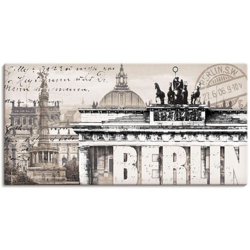 4055327160803 - Wandbild ARTLAND Berlin II Bilder Gr B H 100 cm x 50 cm Leinwandbild Deutschland 1 St grau Bild Leinwandbild Kunstdrucke Bilder als Alubild Leinwandbild Wandaufkleber oder Poster in versch Größen