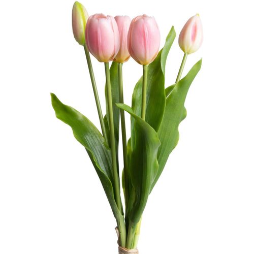 4260600493985 - Kunstblume MY HOME Tulpenbündel Holland real Touch Kunstpflanzen Gr Ø H 10 cm x 35 cm 1 St rosa Kunst-Blumen