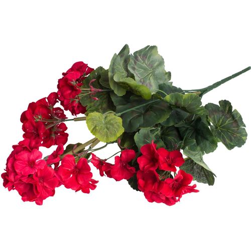 5415070704287 - Kunstblume BOTANIC-HAUS Geranie mit 9 Stielen rot B25cm H47cm T25cm Ø25cm Kunststoff Kunstpflanzen
