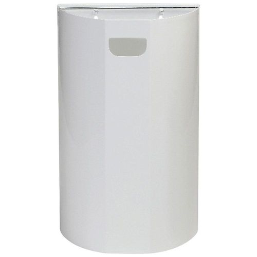 4897020627067 - Wandabfallbehälter halb-rund Stahl weiß 40 l HxB 660 x 400 mm