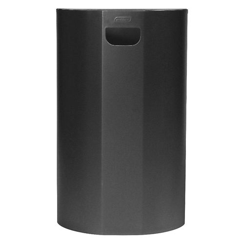 4895238700824 - Wandabfallbehälter halb-rund Stahl grau 40 l HxB 660 x 400 mm 4895238700824 - Wandabfallbehälter halb-rund Stahl grau 40 l HxB 660 x 400 mm