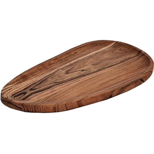 9008606246250 - EGLO LIVING Dekoschale Forleyet Schale zum Dekorieren Dekoteller organisch geformt Tablett aus Holz in Natur Holzteller 32 x 17 cm - Schale 32 x