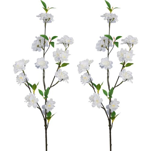 4064118318521 - Kunstzweig CREATIV GREEN Kirschblütenzweig weiß H94cm Kunststoff Kunstpflanzen mit traumhaft schönen Blüten
