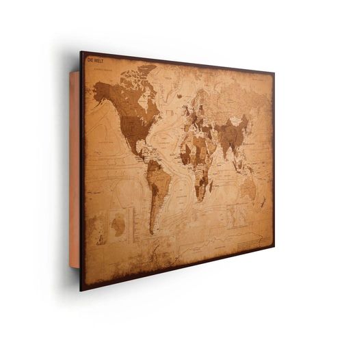 8714597522648 - Deco-Panel REINDERS Weltkarte - antik Bilder Gr B H 50 cm x 40 cm braun Kunstdrucke Bilder