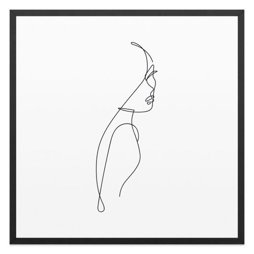 8714597575552 - Wandbild REINDERS Silhouette Weiblich - Gerahmtes Bild Bilder Gr B H T 53 cm x 53 cm x 2 cm weiß Kunstdrucke Bilder