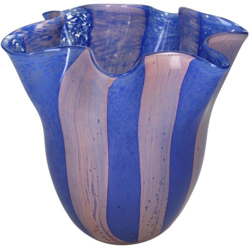 8719533385875 - Vase HAYLEY blau (BHT 19x1950x19 cm) BHT 19x1950x19 cm blau Blumenvase Blumengefäß