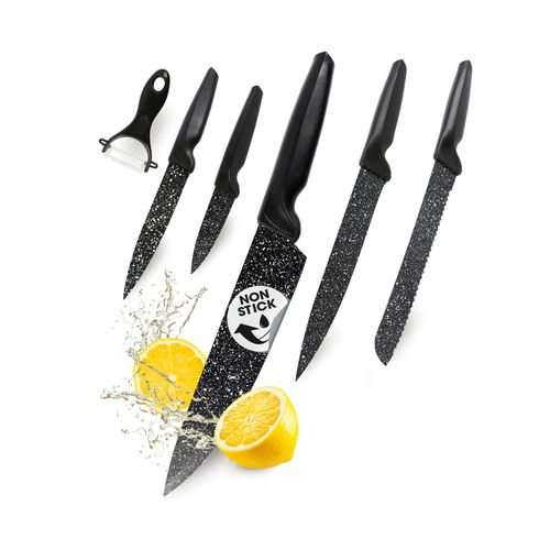 4067522064886 - GOURMETmaxx Messerset 6-tlg Schwarz 4067522064886 - GOURMETmaxx Messerset 6-tlg Schwarz