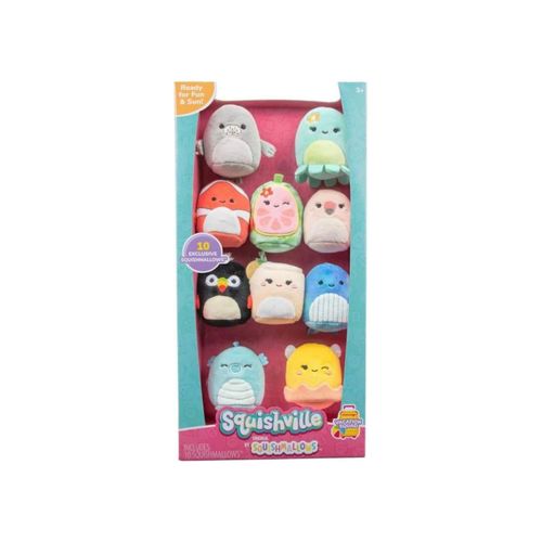 0191726506089 - SQM0447 - Squishville by Squishmallows - 10er-Pack Urlaubs Squad Plüschfigur 5 cm 0191726506089 - SQM0447 - Squishville by Squishmallows - 10er-Pack Urlaubs Squad Plüschfigur 5 cm