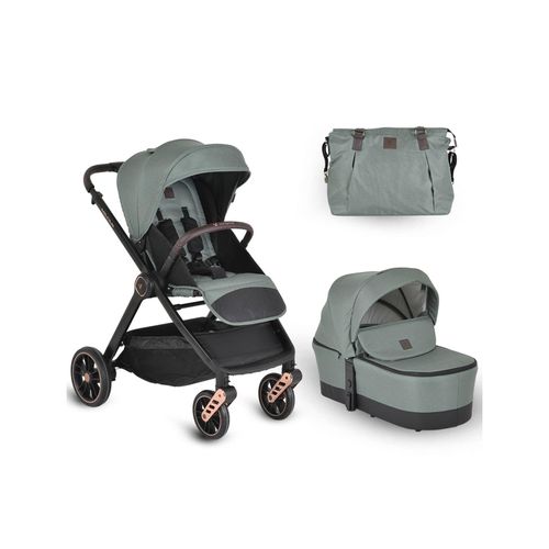 3800146236113 - Kombikinderwagen Macan 2 in 1 Babywanne Sportsitz Tasche PU-Räder Gurt grün 3800146236113 - Kombikinderwagen Macan 2 in 1 Babywanne Sportsitz Tasche PU-Räder Gurt grün