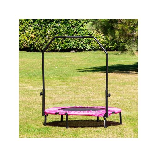 3800931064754 - Kindertrampolin Fit 94cm Fitness-Trampolin Haltestange wetterbeständig rosa