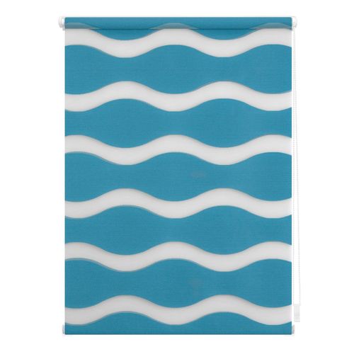 4250434123271 - Lichtblick Duo Rollo Welle Klemmfix ohne Bohren Petrol 90 cm x 150 cm (B x L)