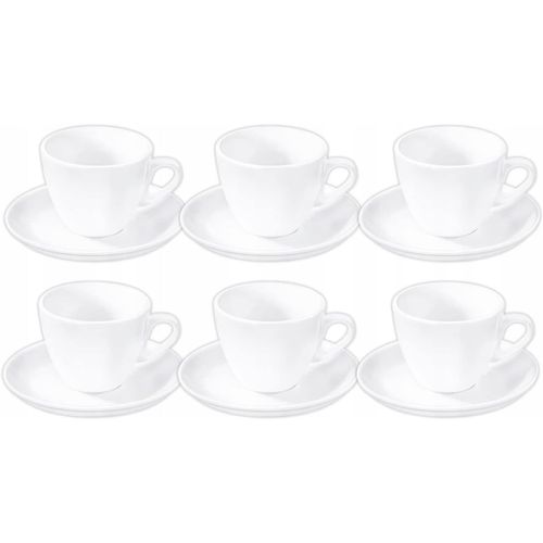 8682455438076 - Wilmax – Tassen mit Untertassen – 6er-Set – 110 ml – Porzellan – Weiß – Geschirrset 8682455438076 - Wilmax – Tassen mit Untertassen – 6er-Set – 110 ml – Porzellan – Weiß – Geschirrset