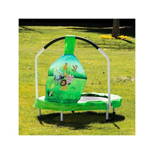 3800931064679 - Kindertrampolin Mini 91 cm Haltegriff Federabdeckung bis 120 kg grün