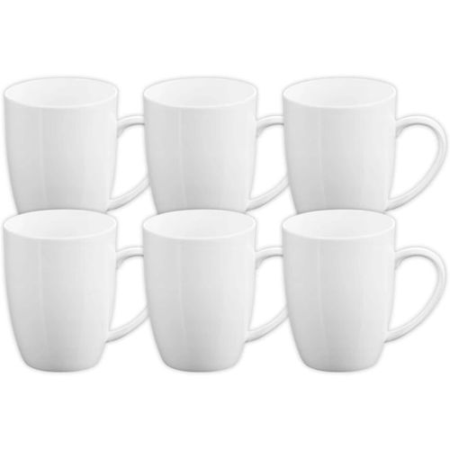 8682455438014 - Wilmax Teetassen & Kaffeetassen 6x460 ml – Elegantes Becherset aus Porzellan