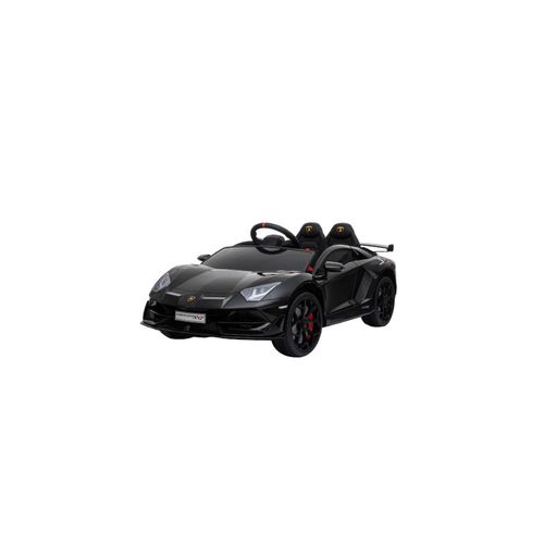 4260259871134 - ES-Toys Kinder Elektroauto Lamborghini Aventador SVJ Kunstledersitz EVA-Reifen schwarz