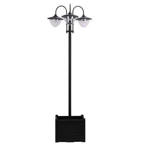 4250871290826 - Solar-Laterne mit Blumentopf schwarz 60 x 55 x 189 cm (LxBxH) Solarleuchte Wegeleuchte Gartenleuchte Solarlampe 4250871290826 - Solar-Laterne mit Blumentopf schwarz 60 x 55 x 189 cm (LxBxH) Solarleuchte Wegeleuchte Gartenleuchte Solarlampe