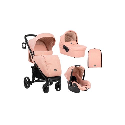 3801001011364 - Kikkaboo Kombikinderwagen Madrid 3 in 1 Babyschale Babywanne faltbar Tasche rosa 3801001011364 - Kikkaboo Kombikinderwagen Madrid 3 in 1 Babyschale Babywanne faltbar Tasche rosa