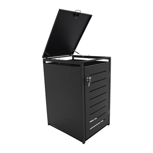 4050747111817 - Mülltonnenbox KÖLN 60x62x102cm für Tonnen 120 Liter Stahl anthrazit