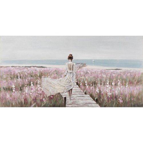 4050743050226 - Gemälde DIE SCHÖNE AM STRAND (LBH 70x140x380 cm) LBH 70x140x380 cm bunt Bild Kunstdruck Wandbild