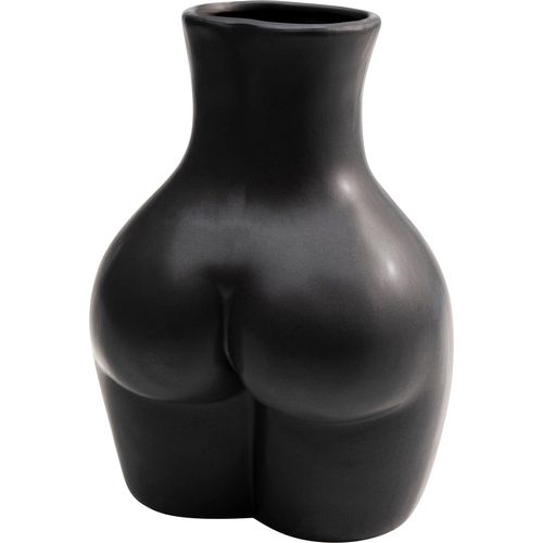 4025621542353 - Tischvase DESIGN Vase Donna schwarz B16cm H215cm T12cm Keramik Steingut Vasen