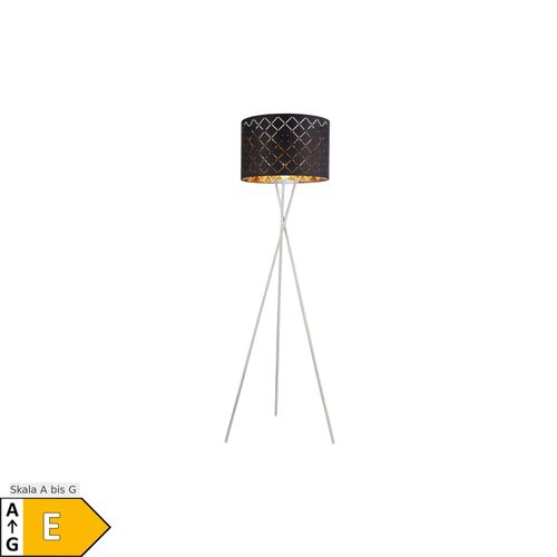 9007371544509 - LED Stehleuchte Textil gold-schwarz Höhe 158 cm 9007371544509 - LED Stehleuchte Textil gold-schwarz Höhe 158 cm