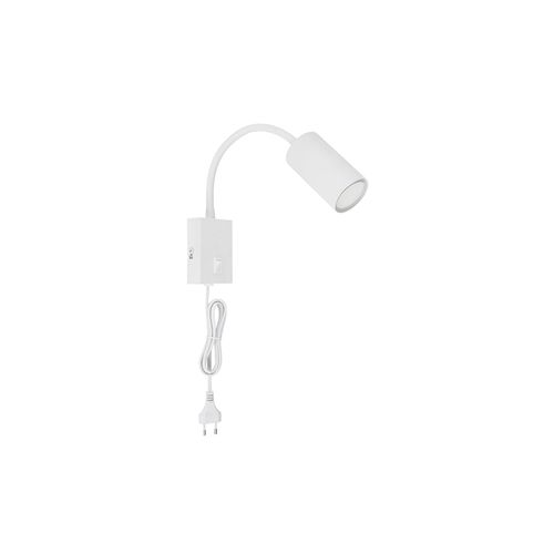 9007371541584 - Wandleuchte weiß flexibel verstellbar Stromkabel H 44 cm