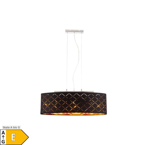 4059157051072 - Deckenleuchte led Pendellampe Esszimmer hängend schwarz gold Hängelampe Esstisch 3 Flammig Stanzungen Metall Textil 3x led 7W 806Lm 2700K LxBxH 4059157051072 - Deckenleuchte led Pendellampe Esszimmer hängend schwarz gold Hängelampe Esstisch 3 Flammig Stanzungen Metall Textil 3x led 7W 806Lm 2700K LxBxH