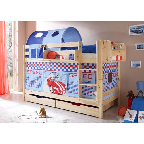 4250393838742 - TiCAA Etagenbett Marcel Kiefer Natur Motiv