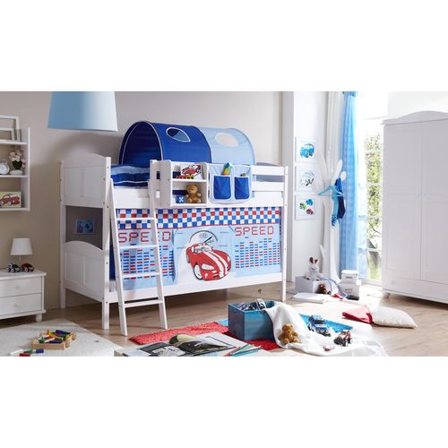 4250393872784 - TiCAA Etagenbett Erni Country Kiefer weiß Motiv 4250393872784 - TiCAA Etagenbett Erni Country Kiefer weiß Motiv