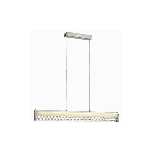 9003348119152 - - Pendelleuchte Glas Kristalle Hängelampe Chrom Pendellampe Höhenverstellbar 1x led 20 Watt 1800 Lumen warmweiß l 78 cm