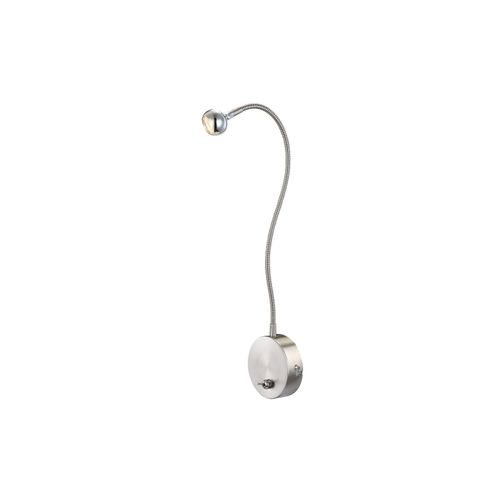 9007371290420 - - Hochwertige led Wandleuchte nickel matt satiniert chrom 3W serpent 24109W 9007371290420 - - Hochwertige led Wandleuchte nickel matt satiniert chrom 3W serpent 24109W