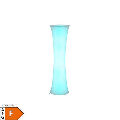 4017807638882 - Stehleuchte aus Textil in weiß mit Trittschalter und RGB 4017807638882 - Stehleuchte aus Textil in weiß mit Trittschalter und RGB