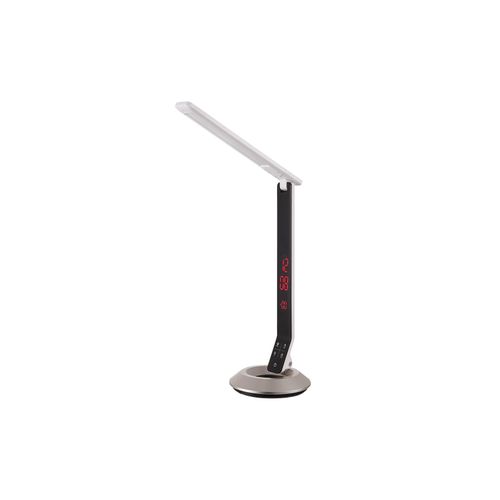 9007371303489 - LED Tischleuchte ALU Silber Touchdimmer Uhr H 75 cm 9007371303489 - LED Tischleuchte ALU Silber Touchdimmer Uhr H 75 cm