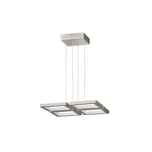 4003474347998 - Wofi - led Hängeleuchte Pendelleuchte led Deckenlampe dimmbar Höhenverstellbar nickel matt 1x led 45 Watt 4300 lm warmweiß h 150 cm 653104648000