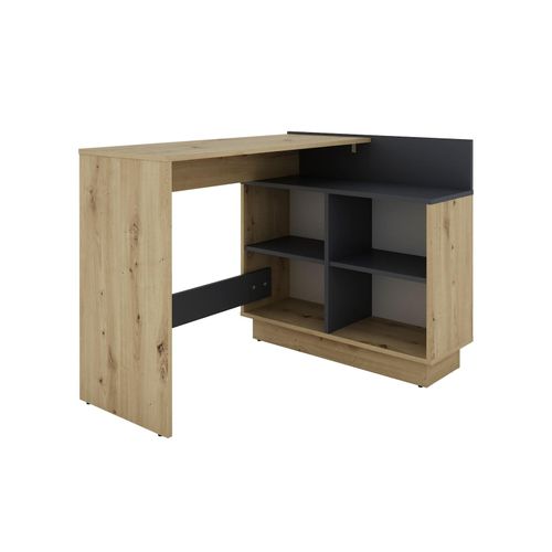 4251942260489 - Schreibtisch BERNI 112 cm Artisan graphit links u rechts montierbar