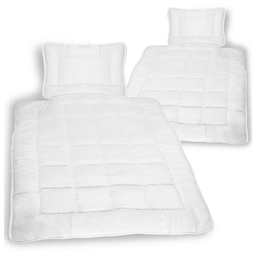 4260620080769 - NYVI Kinderbetten Set Easy - 2x Kinderbettdecke 100x135 cm & 2x Kissen 40x60 cm
