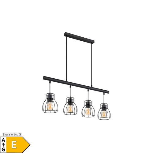 4059157354463 - Etc-shop - Vintage Pendelleuchte Hängelampe Esstisch Hängeleuchte Industrial schwarz Hängelampe Käfig Schirme Metall 4x led 7W 806Lm warmweiß l 77 4059157354463 - Etc-shop - Vintage Pendelleuchte Hängelampe Esstisch Hängeleuchte Industrial schwarz Hängelampe Käfig Schirme Metall 4x led 7W 806Lm warmweiß l 77
