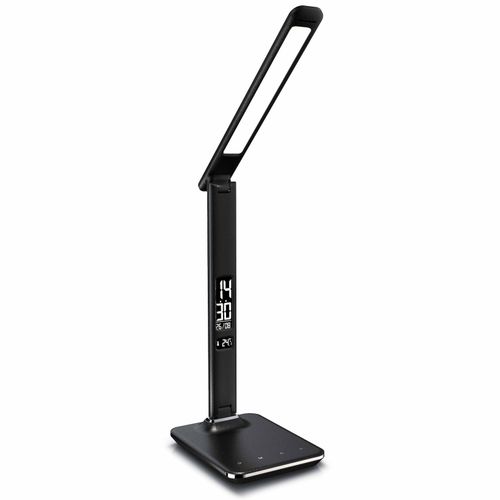 4061474009117 - dimmbare LED Schreibtischlampe in Lederoptik Temperatur- Alarm- & Kalenderfunktion 4061474009117 - dimmbare LED Schreibtischlampe in Lederoptik Temperatur- Alarm- & Kalenderfunktion