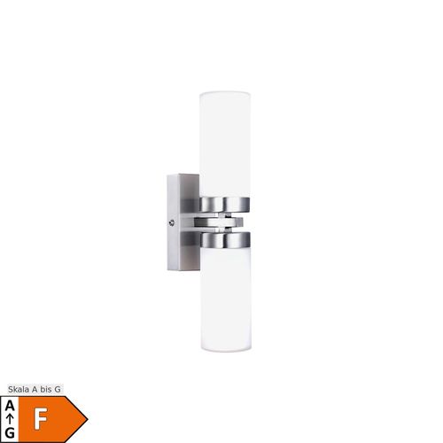 9007371565993 - LED Wandlampe silber Glas opal H 31 cm 9007371565993 - LED Wandlampe silber Glas opal H 31 cm