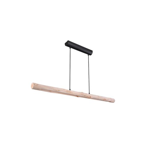 4059157355705 - Etc-shop - Pendellampe Hängeleuchte Holz höhenverstellbar Pendelleuchte led dimmbar 3-Stufen schwarz 20W 1358lm 3000K LxBxH 120 x 7 x 150 cm