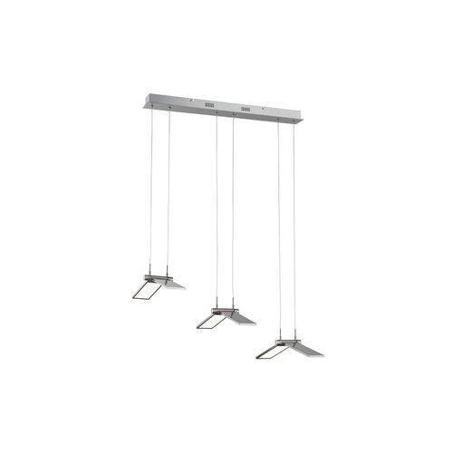 4003474351933 - Wofi - Pendelleuchte Deckenlampe led Esstischleuchte dimmbar Hängelampe nickel matt 265W 1700lm 3000K 705 x 35 x 150 cm
