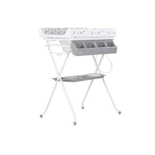 3800931060350 - Babywanne Wickeltisch 2 in 1 Aqua Zubehörfach klappbar Ständer Stopfen grau